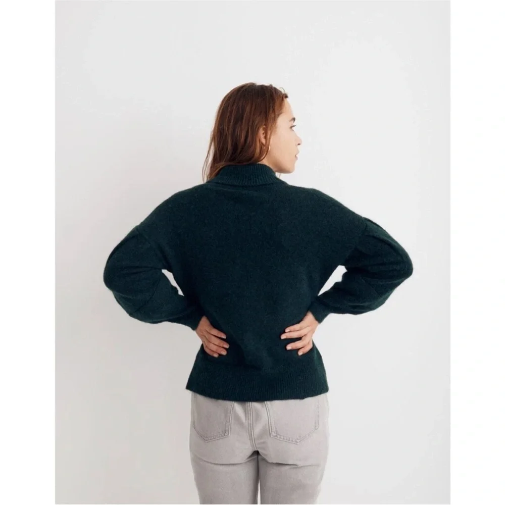 Madewell‎ Hunter Green Vinson Shawl-Collar Pullover Oversize Dolman Sweater XXL